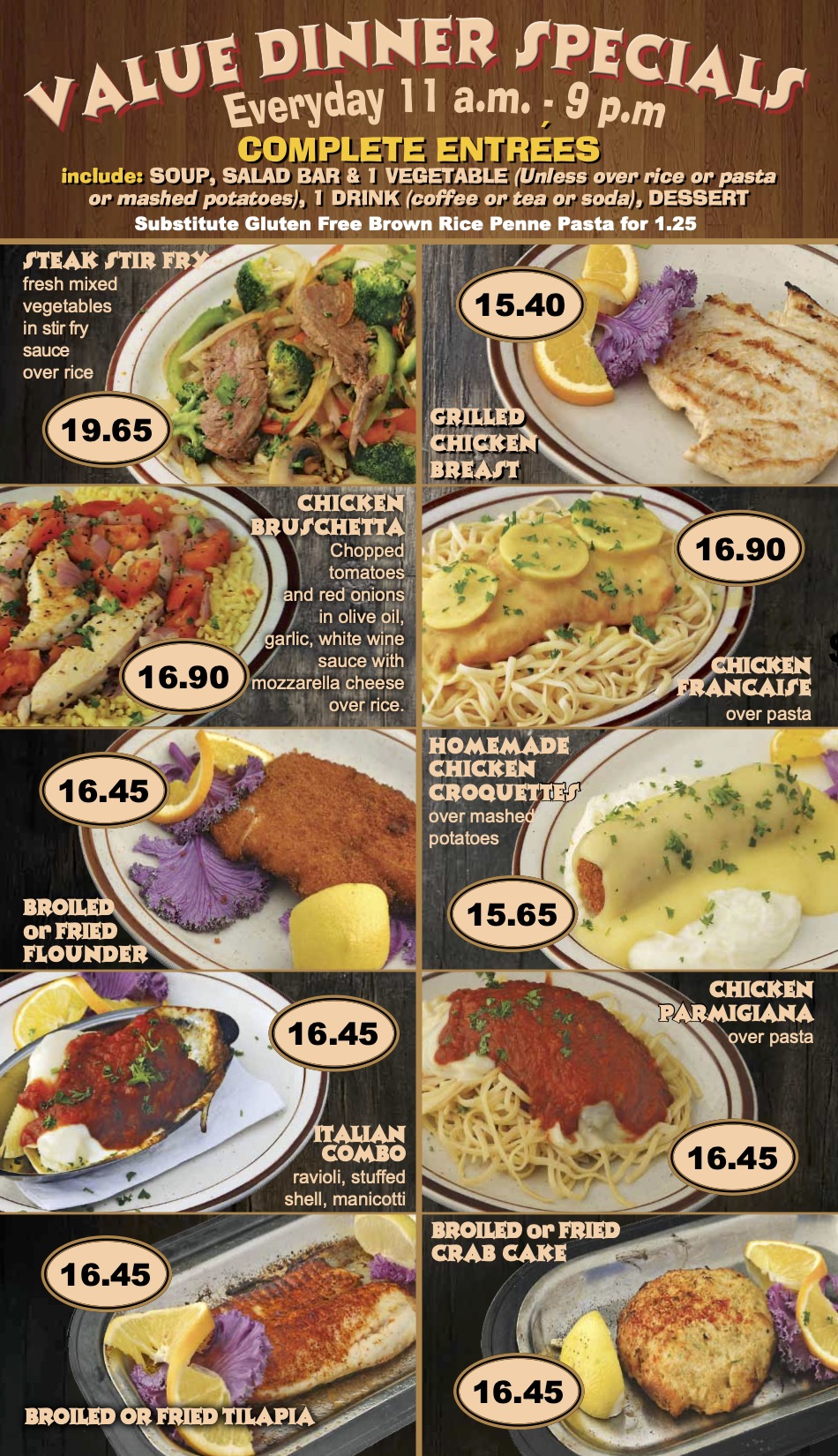 Value Dinner Specials - Eagle Diner | Warminster PA | Our Doors Are